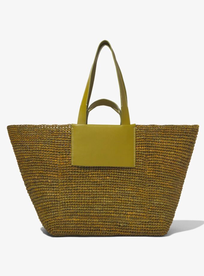 LARGE MORRIS RAFFIA TOTE BAG